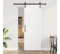 Générique Porte coulissante avec quincaillerie Blanche 78x211 cm en Bois Massif de pin,Portes d'entrée,21.99KG-3333277