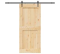 Générique Porte coulissante et kit de quincaillerie 100x210 cm pin Massif,Portes,38.21KG-3332747