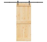 Générique Porte coulissante et kit de quincaillerie 80x210 cm pin Massif,Portes,28.21KG-3332695