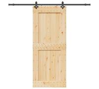 Générique Porte coulissante et kit de quincaillerie 95x210 cm pin Massif Quincaillerie Matériaux de Construction Portes (Poids 36.14KG)