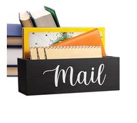 Générique Porte-Courrier En Bois | Bac De Stockage De Courrier Pour Bureau À Forte Capacité - Organisateur D'Enveloppes À Fixer Au Mur,Pour Facture Cahier Lettre Fichier Enveloppe Étiquette