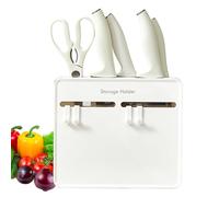 Générique Porte-Couteau Mural | Avec des Crochets et une Étagère de Rangement,Porte Ciseaux de Cuisine Mural avec Crochets - Pour Brosse, Ustensile, Maison, Appartement et Ustensiles de Cuisine