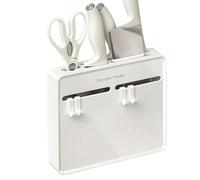 Générique Porte-Couteau Mural,Range-Couverts avec Crochets,Porte Ciseaux de Cuisine Mural avec Crochets - Pour Brosse, Ustensile, Maison, Appartement et Ustensiles de Cuisine