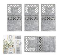 Générique Porte-couverts de Noël, Sacs à couverts de Noël Rectangulaires, Couteaux Fourchettes Sac pour mariage rustique Décorations de table de fête de 20x10cm