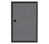 Générique Porte d'accès en métal Finition Bois avec Serrure à Combinaison, Panneau d'accès Mural, Cache-Trou pour câblage de plomberie, Trappe d'accès au Grenier avec Cadre en Aluminium Noir