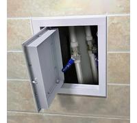 Générique Porte d'accès métallique pour plomberie, Panneau d'accès Mural dissimulé avec clés, Couvercle de Siphon encastré, Trappe d'inspection électrique à Peindre (550 x 900 mm)