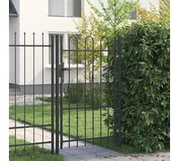 Générique Porte de Clôture Gris 100 x 150 cm Acier revêtu de Poudre,Quincaillerie,Clôtures & barrières,Portillons,Gris,18.45 KG,42008869