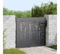 Générique Porte de Jardin Noir 85 x 100 cm Acier Peint par Poudre,Quincaillerie,Clôtures & barrières,Portillons,Noir,11.2 KG,42015869