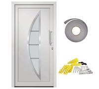 Générique Porte d'entrée Blanc 88x200 cm,Quincaillerie,Matériaux de Construction,Portes,Portes d'entrée,Blanc,48.1KG,279205