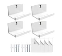 Générique Porte-Disques Mural, Support en Acrylique 4 Pièces, Support Mural pour Disques Vinyle, Albums, Objets de Collection, Chambre à Coucher, Salon, Bandes Dessinées, Bibliothèque,