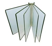 Générique Porte-Documents Mural, présentoir Double Face A4 pour 5 Affiches et Documents, Design Transparent en PVC et métal, Vue réglable, L 23 x H 33 cm (Rouge et Vert)