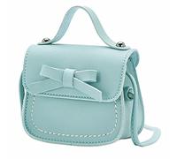 Générique Porte-documents Pour Hommes Attachés Pour Travail filles un sac à bandoulière couleur unie nœud épaule enfants Portefeuille Petit Cuir (Blue, One Size)