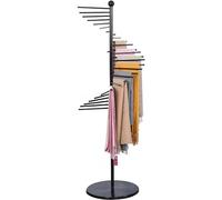 Générique Porte-écharpe en métal sur Pied, présentoir sur Pied avec 30 tiges et Design en Spirale, pour Magasin de vêtements ou Maison, Noir