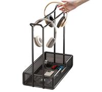 Générique Porte-écouteurs - Support De Casque De Bureau avec Plateau De Rangement | Rack D'organisateurs De Table | Accessoire D'ordinateur De Studio | Bureau De De Classe De De Jeu De Jeu Stockage