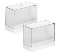 Générique Porte-embouts de Perceuse à Ongles 2pcs en Plastique Blanc, Boîte de Rangement Facile à Appliquer pour Usage DIY à Domicile