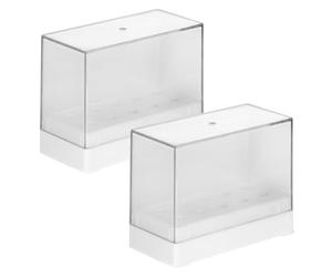 Générique Porte-embouts de Perceuse à Ongles 2pcs en Plastique Blanc, Boîte de Rangement Facile à Appliquer pour Usage DIY à Domicile