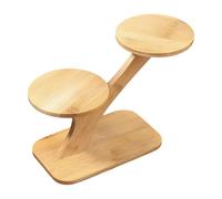 Générique Porte- en Bambou - Support en Bois Rustique À Étages 20x19,8x12,2 Cm | Présentoir Rétro pour D'Intérieur | Organisateur Déco pour Salon, Bureau Et Balcon