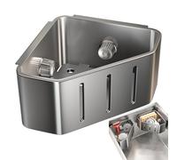 Générique Porte éponge Support d'angle - Triangulaire avec Ventouse, Ergonomic, Lightweight, pour évier de Cuisine, Savon Brosse Vaisselle comptoir Maison | Multipurpose Outdoor Indoor Utility