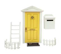 Générique Porte Féerique Miniature - 1/12 Décor Maison Fées | Accessoire Maison Magique - Ensemble en Bois aux Couleurs Vives résistant à l’humidité idéal pour créer Une Charmante entrée secrète