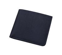 Générique Porte Feuille - Petit Portefeuille Homme Fashion ID Short Wallet Solid Color Neutral Men Canvas Open Purse Wallet (Black One Size)