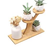 Générique Porte-Fleurs | Presentoir De Stockage Multi Etages En Bois,Support D'interieur Esthetique Pour Pots De Fleurs,Pour Pot De Fleur Vase Jardinière Chambre Bureau Balcon