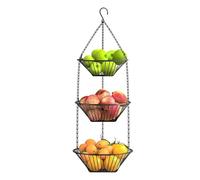 Générique Porte-Fruits | Support Organisateur de Rangement 3 Étages en Fer | Grand Panier À Fruits et Légumes - Pour Organiser Garde-Manger Outils Jardin Produits Alimentaires Snack Oignon Salle