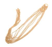 Générique Porte-guitare Décoration Murale Macramé en Corde de Coton Tissé Mural Support Sécurisé Design Khaki pour Guitare et Pot de Fleurs pour Couloirs et Patios