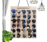 Générique Porte-Lunettes De Soleil Mural,avec 15 Compartiments Verticaux en Feutre,Range-Soleil Mural | pour Lunettes Et Accessoires Table De Nuit Chevet Chambre Porte Placard