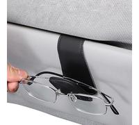 Générique Porte Lunettes pour Voiture, Cuir Clip de Support de Lunettes de Visière de Voiture, Magnétique Pare Soleil Voiture Accessory Clip, pour Lunettes de Soleil Carte Ticket