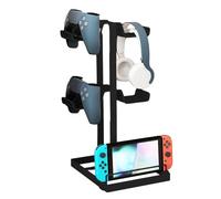 Générique Porte-Manette,Organisateur De Rangement De Bureau 2 Niveaux avec Support pour Console,Porte-Casque Et Porte-Manettes - pour Espace, Salon, Bureau Et Chambre A Coucher