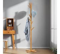 Générique Porte-Manteau,Porte-Manteau Autoportant - Organisateur de stand de chapeau - Arbre de porte-manteau en bois, support de porte-manteau multi-crochets, de couloir pour entrée, chambre à co