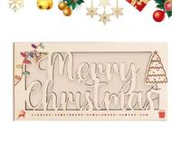 Générique Porte-monnaie de Noël pour espèces,Porte-monnaie de Noël,Porte-cartes d'argent Cartes de Noël drôles - Porte-monnaie de fête en bois pour les amis, les familles, les vacances