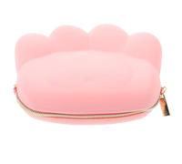 Générique Porte-Monnaie pour Femmes et Garçon et Filles en Silicone Forme Patte de Chat Rose Paquet Bandoulière Pratique Compartiment pour Pièces et Petits Objets