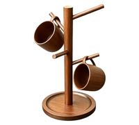 Générique Porte-Mugs Rangement Rustique En Bois Forme D'Arbre Antidérapant