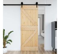 Générique Porte Narvik 70x210 cm Bois Massif de pin,Quincaillerie, Matériaux de Construction, Portes, Brun (Poids 20KG)-4427