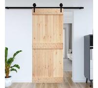 Générique Porte Narvik 70x210 cm Bois Massif de pin,Quincaillerie, Matériaux de Construction, Portes, Brun (Poids 18KG)