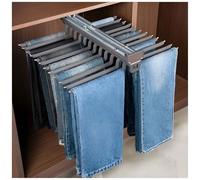 Générique Porte-Pantalons Extractible 16-24 Bras-Porte-Pantalon Extensible À Double Rangée, Rail Organisateur De Placard Coulissant Robuste for Pantalons Et Jeans(Depth 54cm)