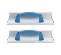 Générique Porte-papier abrasif 2pcs pour ponçage main, support d'angle mural autocollant avec poignée confortable, outils pour cloisons sèches, polissage pour bois et Couleur Aléatoire