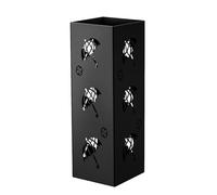 Générique Porte-parapluie Carré En Métal - 16 X 16 X 41 Cm - Design Creux - Porte-parapluie Autoportant - Support De Rangement Pour Parapluies - Pour Entrée, Magasin De Maison