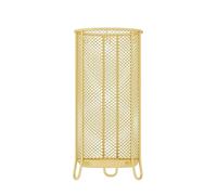 Générique Porte-Parapluie doré élégant avec bac d'égouttage Amovible et 6 Crochets - Porte-Parapluie autoportant pour entrée, Maison, Bureau et hôtel - Design Rond de 55 cm