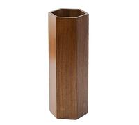 Générique Porte-Parapluie en Noyer avec bac récupérateur Amovible et Tapis antidérapant | Grain de Bois Naturel | Base en Bois Massif brûlé | Élégant et Fonctionnel pour la Maison et Le Bureau