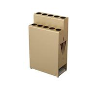 Générique Porte-parapluies à 2 Niveaux pour entrée avec bac égouttoir Amovible, 10 emplacements, Grand Porte-parapluies/Support pour intérieur, Maison, Bureau, Couloir, Commerce (Or)
