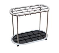 Générique Porte-parapluies autoportant en métal Grande capacité avec roulettes universelles à 360°, Design Moderne pour Une Utilisation intérieure, Parfait pour l'entrée (66 * 37 * 57 cm / 2