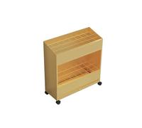 Générique Porte-parapluies Commercial Mobile pour entrée, Support de Rangement en métal avec bac de Drainage Amovible, Grand Seau pouvant contenir de 15 à 33 parapluies Longs. (Or, 39 x 23,5