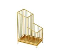 Générique Porte-parapluies d'intérieur Grande capacité, Support de Parapluie sur Pied en métal, avec bac égouttoir Amovible, pour hôtels, Bureaux, Maisons, commerces (Or, 25 x 40 x 62 cm / 9
