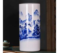Générique Porte-parapluies en céramique - Support Vintage autoportant pour entrée, Vase décoratif Multifonctionnel avec Appliques Faites Main - Style champêtre