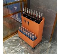 Générique Porte-parapluies Grande capacité, Mobile, en métal, pour Usage Commercial, avec bac de récupération Amovible, idéal pour hôtels, Bureaux et Maisons (Orange)