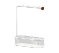 Générique Porte-pinceau Calligraphie Présentoir Pinceaux Rack à Bijoux Suspendus Chimes En Fer avec Socle Stable Adapté pour Bureau Chambre Maison, Blanc