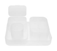Générique Porte-pinceaux de Maquillage en Plastique Compartiments Multiples 5 Pièces pour Rangement Vernis à Ongles et Accessoires Nail Art Bureau