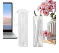 Générique Porte-pinceaux - Rangement transparent imperméable | Boîte à crayons et pinceaux,Pour stylos, fournitures de bureau et d'art, étudiants, enseignants, bureau à domicile amping